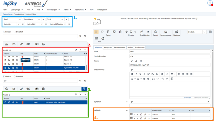 4-level data model in ANTEROS.pim