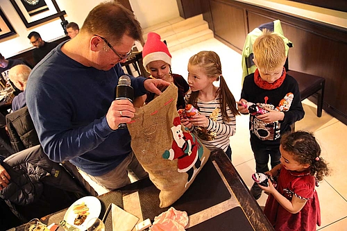 Christmas party with Santa Claus