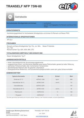 Own print rule for the data sheet layout “Elf”