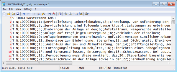 CSV example