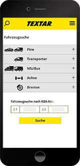 Vehicle search in the TEXTAR app