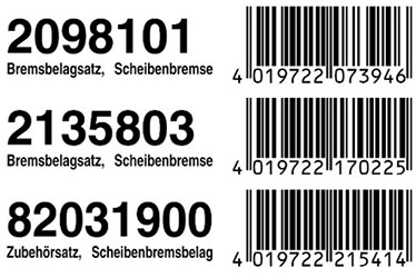 Barcodes and QR codes can be fully automated in labels