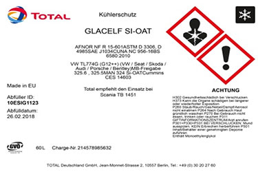 Space check of the contents on labels