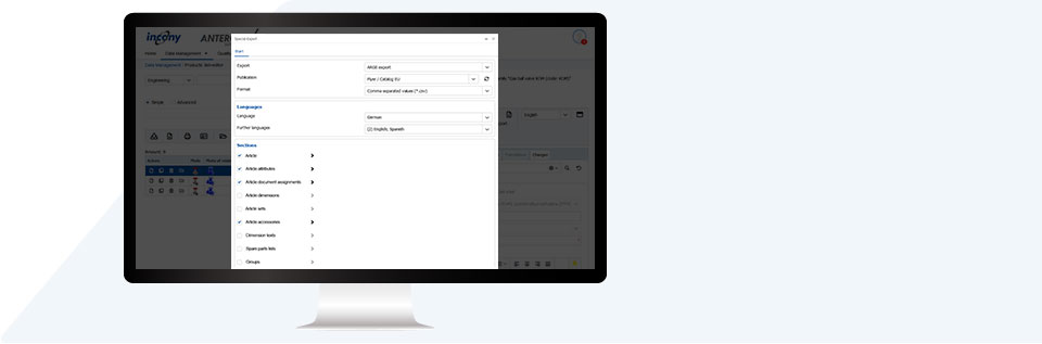Export formats, ANTEROS