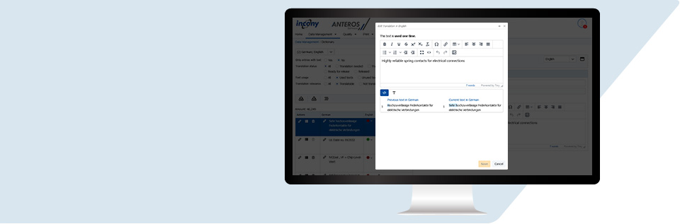 Automated text translations