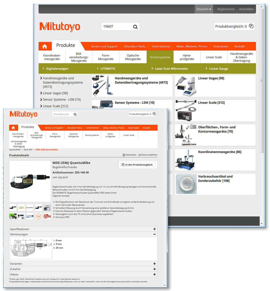 Navigation and product display